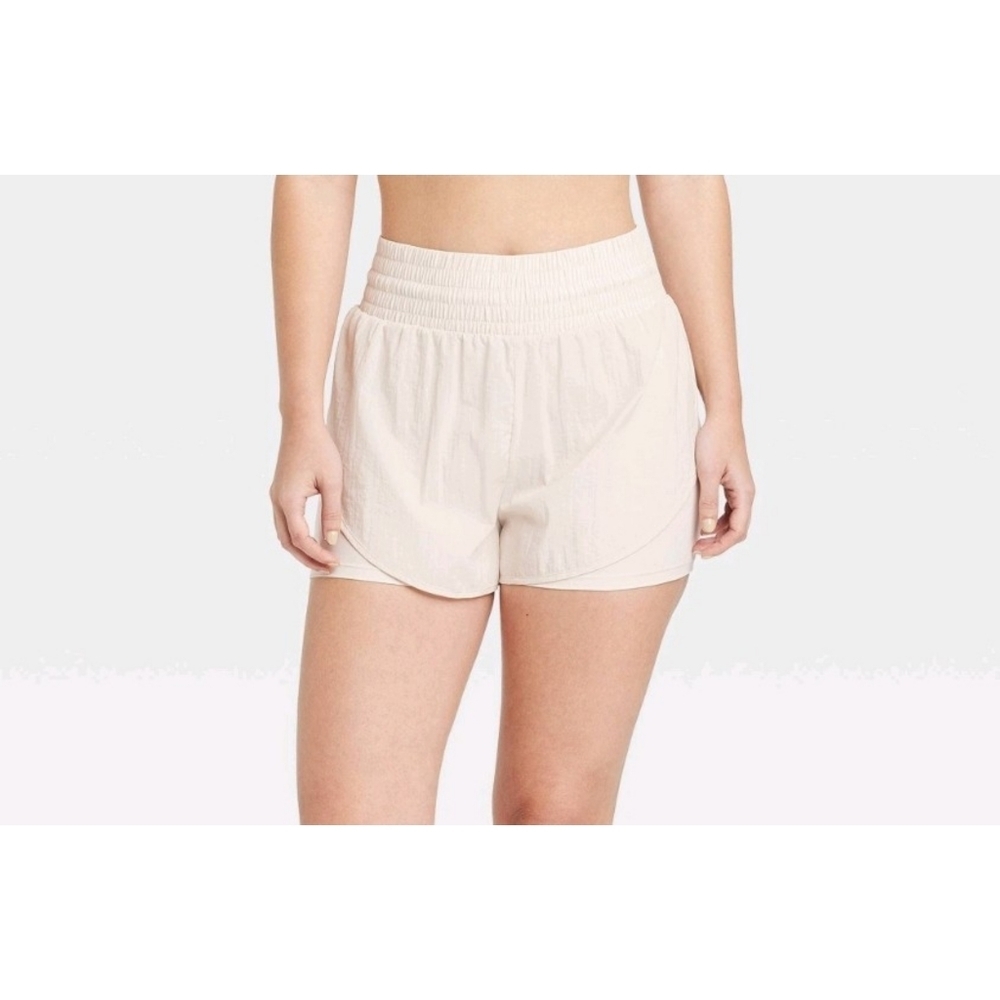 All In Motion Translucent Tulip shorts 3.5" Light Beige Size XS